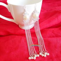 Mongolian element long temperament drop earrings Stage performance daily clothing with earrings fashion tassel new earrings