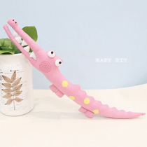 Hand-stitched self-made gift animal embroidery crocodile doll relief handmade doll fabric diy material bag