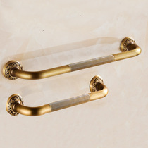 Bathroom safety handrail European toilet handle Toilet non-slip toilet Copper old man handrail Antique 52cm