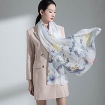 Shanghai story Spring and Autumn Silk Silk Silk mulberry silk female winter scarf gift mother gift box shawl gift scarf