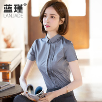White shirt 2021 summer waist top square collar pleated ladies shirt design sense niche overalls dress dress