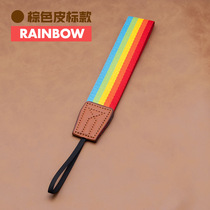 Rainbow striped wrist strap micro-single polaroid small hole camera wrist strap hand rope lanyard