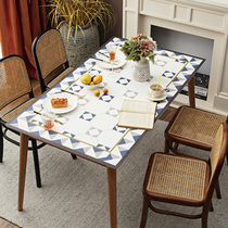Leather table mat waterproof and oil-proof disposable table tablecloth rectangular anti-scalding desktop Mat Premium ins coffee table cloth