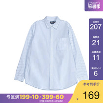 South Korea spao with the same long-sleeved shirt mens youth slim shirt Shen Qunfeng Yu Chongjian with the same SPYS923C12