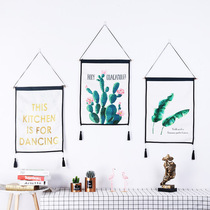 Modern minimalist Nordic creative ins hanging paintings cover wall decoration background decoration Flamingo Wall living room linen