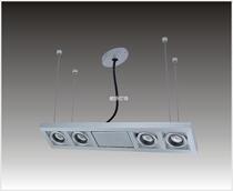 Three heads and four mr 16 grilled lamp LED Ceiling lamp disc equipped bean bile lamp ar111 halogen lamp combined background lamp