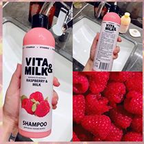 Girly fragrance~Russian Vita milk Raspberry Raspberry Vitamin milk shampoo without silicone oil repair