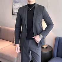 Casual Western Suit Suit Mens Body Trend Business Positive Dress Man Groom Bridegroom Wedding Gown Wedding Gown Suit Three Sets