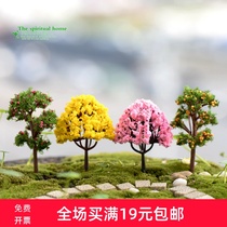 Moss micro landscape ornaments decoration tree simulation tree flower material decoration landscape flower tree apple tree