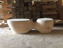 Modern simple solid wood pier designer log tree Pier homestay creative round stool special-shaped bench