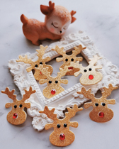 Judy handmade Christmas three-dimensional cute deer sticker