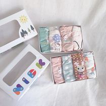 Group of 5 Girls Childrens Underpants Baby Cotton Students Four-corner Briefs Pure Cotton Boutique Lots of combinations