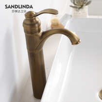 European Vintage Antique bronze basin faucet hot and cold bathroom household wash basin basin faucet