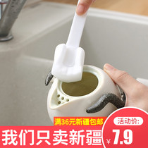 Xinjiang cup brush bottle brush Water cup tea stain cleaning decontamination cup long handle nano sponge kitchen