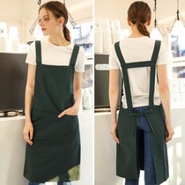 Apron custom logo printing kitchen restaurant work clothes custom waist home Japanese cotton apron women fashion