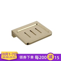 New German copper high-grade soap dish gold Black toilet soap basket soap box hollow drain without water