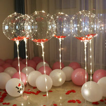 Bobo balloon decoration birthday creative Net red wedding room bedroom wedding pink luminous wedding column scene layout