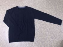 Export Japan Original List Foreign Trade Casual Sweater Day Single Cover Long Sleeve Needle Cardiovert Round Collar B38 Repair