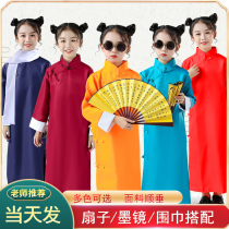 Children's vocal clothes Coat costume said that the bookmen perform the same dance clothes in kindergarten stage to perform men's and women's coats