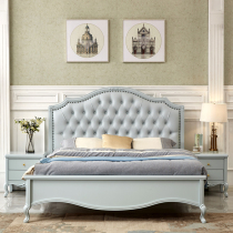 American solid wood bed 1 8 m master bedroom with double bed 1 5m cloth art light lavish style princess bed minimalist Stylish Wedding Bed