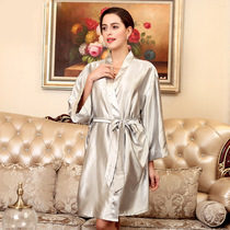 Nightgotown Large Size Women clothes silk pajamas