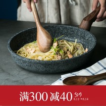 Duoyi Granite pan frying pan Pancake pan Household wheat rice stone non-stick pan Wok Induction cooker Steak frying pan