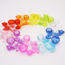 Childrens acrylic crystal House mini transparent small soup spoon Fork Bowl Cup Teapot childrens tableware toys