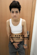 Biku les black and white sleeveless thin short t underwear corset chest vest bandage chest small sculpting top