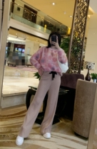 Beauty pants harvest Beauty yourself instant Chopstick Leg Knit Broadlegged Pants Woman Autumn Winter Little Guy