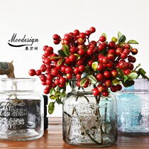 (Day special) hipster flowers fake flower ornaments vase hydroponic glass vase multicolor English flower Ware