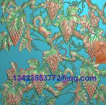 Engraving Flowers and grass Animals 049 reliefs with grayscale picture grape pine sage Tugu Jiantu
