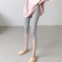 Pregnant women pants spring and summer Korean version Summer fashion Seven of pants 90% pregnant women with underpants thread Supper and thin damp pants