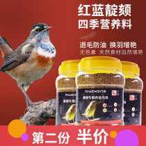 Cow pet Indigo chin bird food Red Indigo chin bird feed nutrition blue light blue red point chin Acacia Bird yellow bird food
