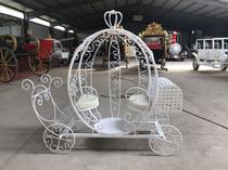 New pure white royal bride horse wedding princess car Pumpkin car wedding stage store prop model