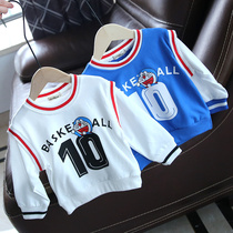 Autumn baby 2021 New coat men and women children round neck T-shirt children spring and autumn clothes base shirt 1138