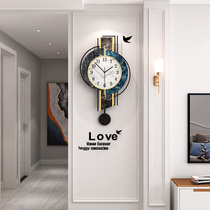Nordic minimalist watch decoration wall clock Living room household fashion light luxury creative modern simple silent atmosphere hanging watch