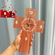 2021 Christ the cross bell with bell pendulum motion main inner timepiece modern minimalist Abstract Living room Metallic wood Wood Clocks