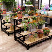 Nakajima cabinet Multi-layer flower rack shelf display rack Green dill fleshy flower pot rack Floor iron frame high and low water table