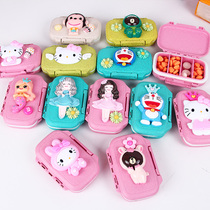 Cute female cartoon small Medicine Box Portable split medicine box one week travel portable medicine pill storage box sealed