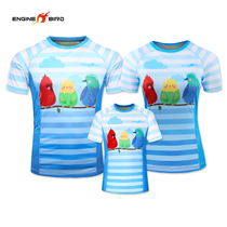 Engine Bird Parent Child Sports Outdoor Casual Sports Marathon Running Breathable Speed Dry Short Sleeve T-Shirt X