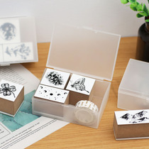 Simple week 8th hand tent stationery PP plastic seal storage box tape sticker small object storage stationery finishing