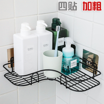 Free Punching Corner Shelve Toilet Rack Kitchen Plus Coarse Stainless Steel Metal Toilet Bathroom Glued Wall Tripod