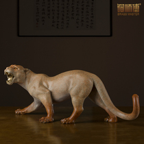 Copper master all copper ornaments Leopard home accessories copper crafts decorations gift porch living room