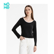 NOME Normie Womens Dress Long Sleeve T-shirt Round Collar Loose Art Blouse WPPQ0019