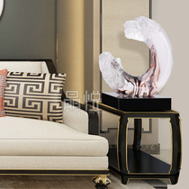 Study decoration decoration Living room lobby front desk Transparent resin sculpture Handicraft decoration Chinese moon