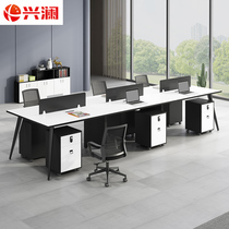 Staff desk 4 6 people simple modern office computer desk screen work space office table and chair combination