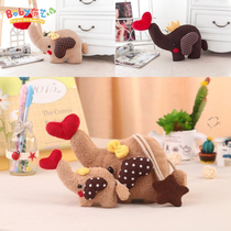 Hand stitch making creative pendant key bag small dumb elephant paparazzi cloth doll handmade cloth art DIY material bag