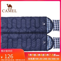 Outdoor travel winter thick camping cold-proof dirty single double can be spliced portable adult sleeping bag