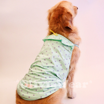 New OliviaWear Golden retriever big dog good to wear pure cotton breathable suspender polka dot vest Large dog pet clothes