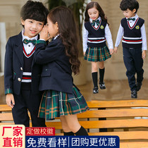 British school uniform suit childrens suit Primary School kindergarten Garden uniform spring and autumn clothing class clothing college style mens and womens clothing